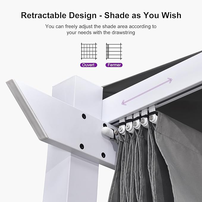 PURPLE LEAF Outdoor Retractable Pergola - Image 4