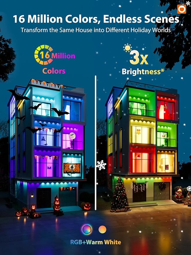 addlon Permanent Outdoor Lights, Smart RGB+IC LED Lights - Image 4