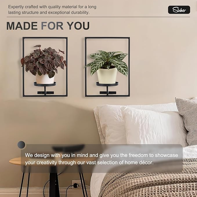 Sisher Plant Stand Indoor Outdoor, Window Plant Shelf Picture Frame Wall Plant - Image 5