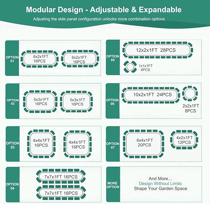 4 in 1 Galvanized Raised Garden Bed - Image 2