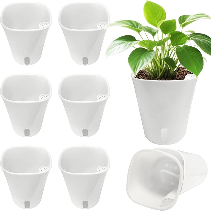 TCBWFY 4 Inch Self Watering Pots by TCBWFY