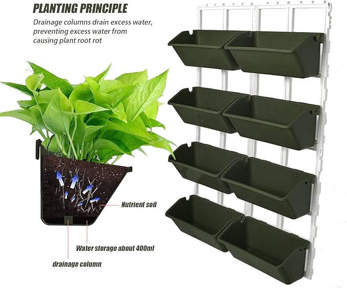 LOYALHEARTDY Vertical Garden Wall Planter Wall Mounted Planter 4-Tier Vertical - Image 2