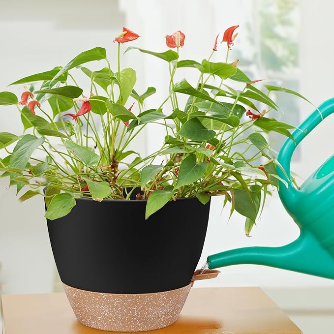 12 inch Large Self Watering Plant Pots, Flower Pots Planters - Image 6