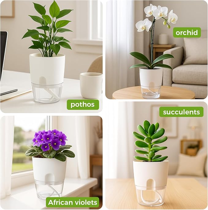 Planterhoma 5 Pack Self Watering Pots - Image 8