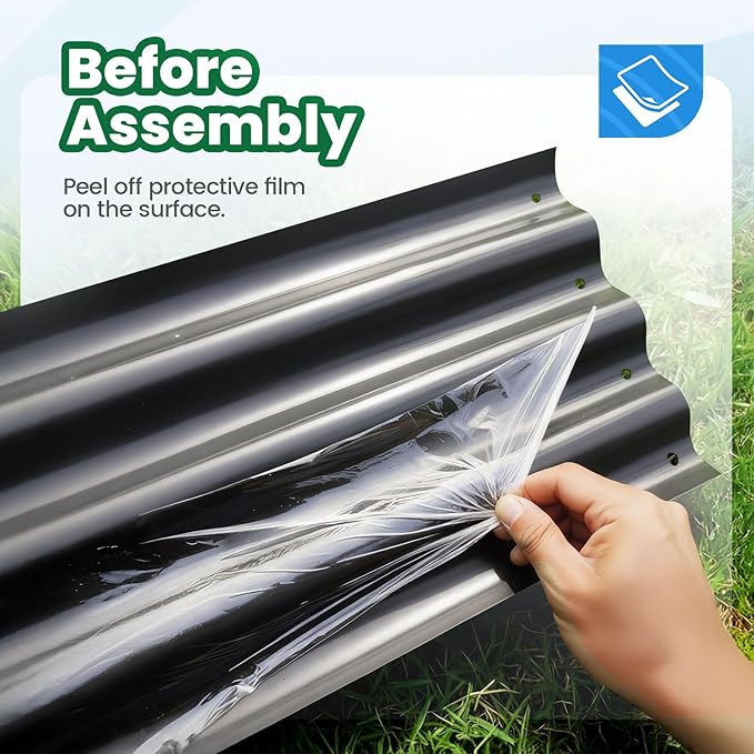 Quictent Galvanized Raised Garden Bed 4x3x1 Ft Metal Planter Box - Image 8
