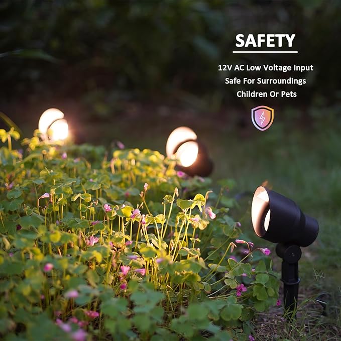 Malibu 8 Pack Low Voltage Spotlights Outdoor Landscape Lighting 20W 145 Lumens - Image 4