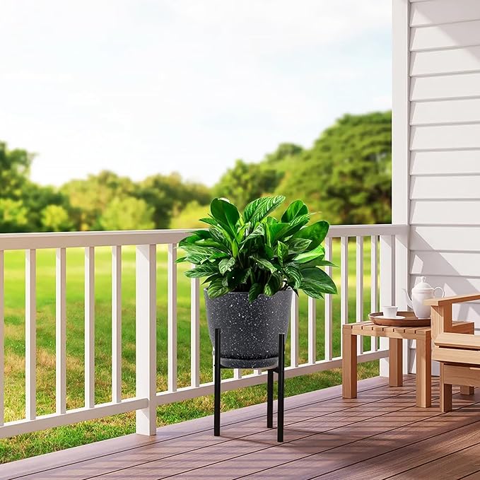 12inch Large Plant Pot, Modern Plastic Planter - Image 5
