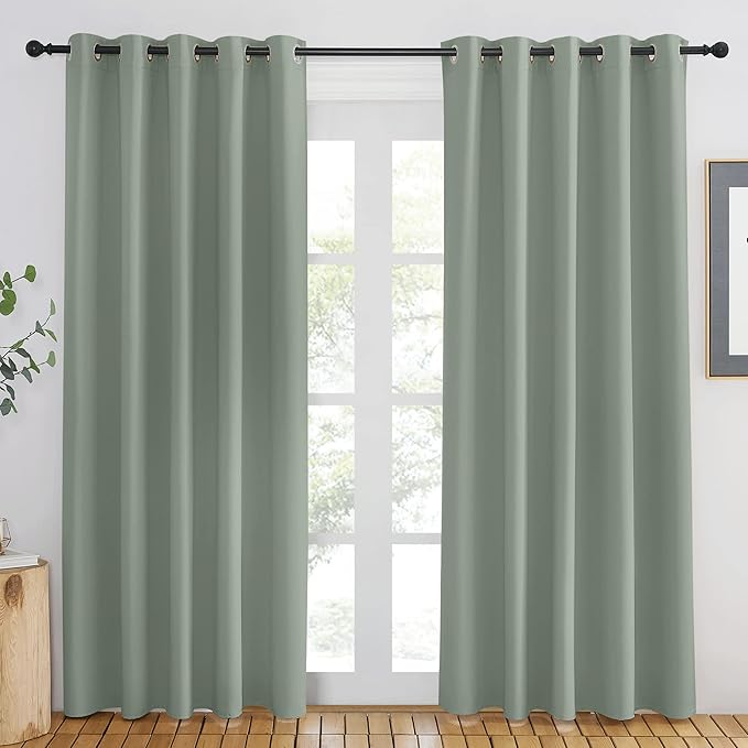 NICETOWN Blackout Sage Green Curtain - Image 2