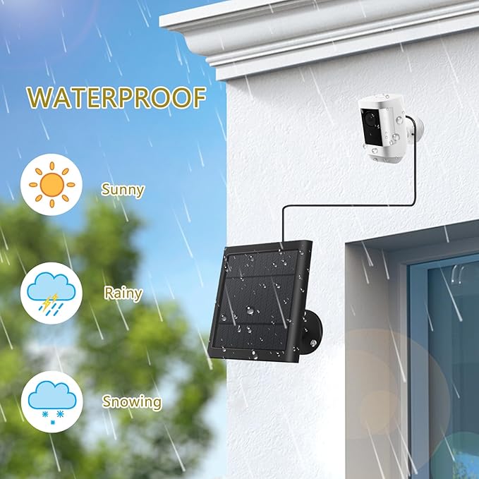 3 Pack - Solar Panel for Security Camera Spotlight Cam Plus/Pro Stick Up - Image 4