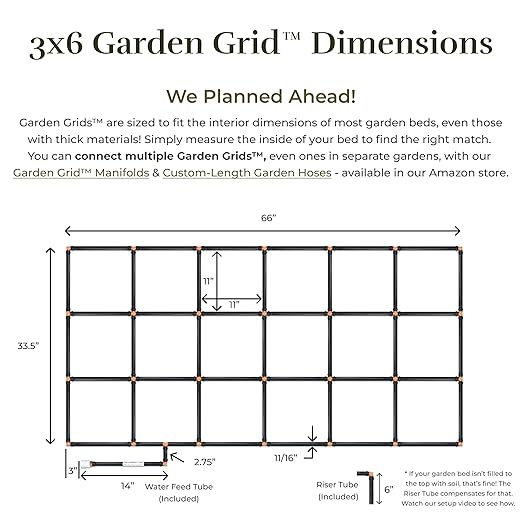 Garden Grid Watering System, 3x6 | Raised Garden Bed Drip Irrigation System - Image 8