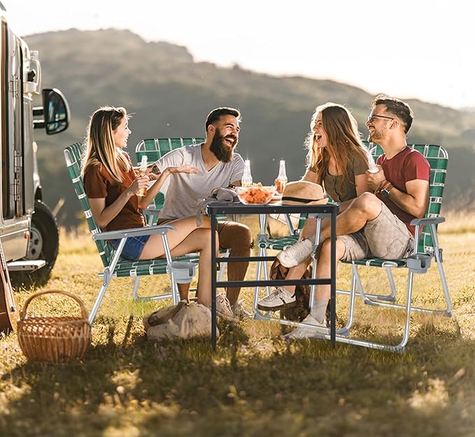 VINGLI Folding Webbed Oversized Lawn Chairs - Image 8