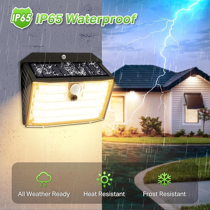 CLAONER Solar Lights Outdoor, Wireless Motion Sensor Lights, IP65 Waterproof - Image 6