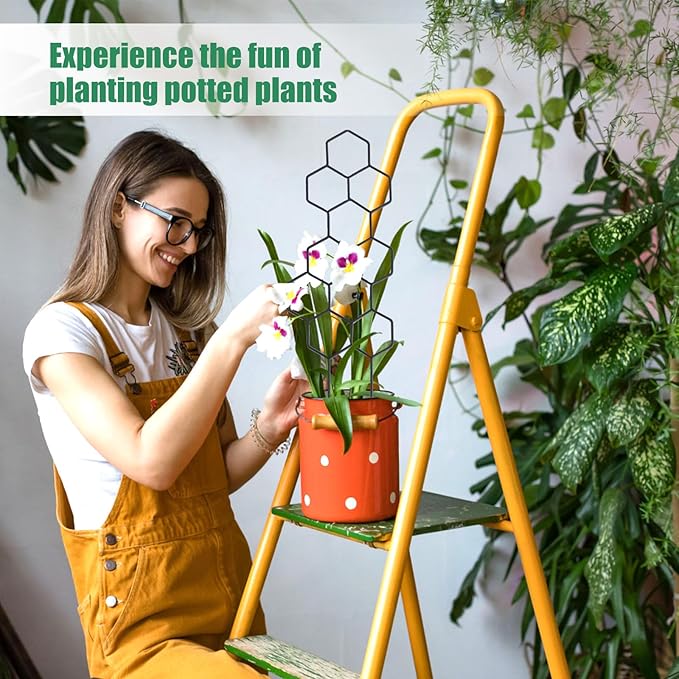 Small Trellis for Potted Plants, 15.94 inch Metal Plant Trellis for Climbing - Image 3