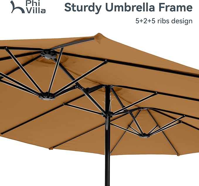 PHI VILLA 15ft Large Patio Umbrellas - Image 7