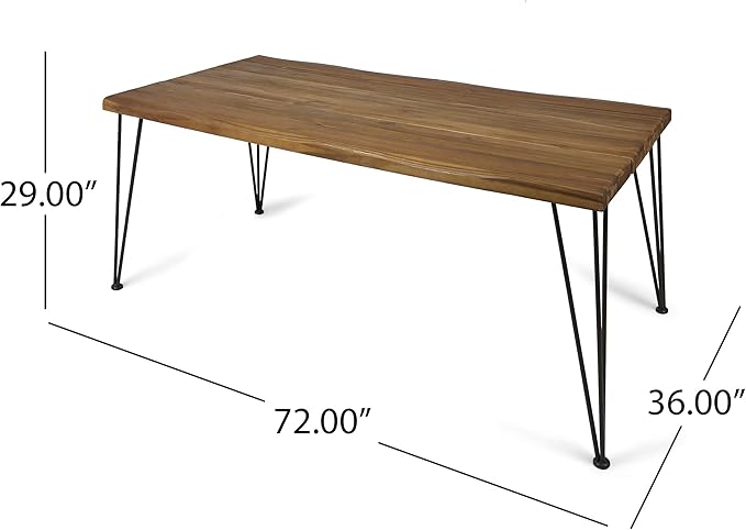 Christopher Knight Home Kama Patio Dining, Rectangular, Acacia Wood Table Top - Image 3