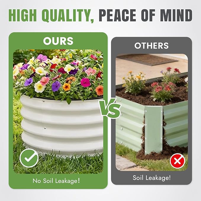 INNO STAGE 3Pcs Galvanized Raised Garden Bed Kit, Outdoor Metal Raised Garden - Image 5
