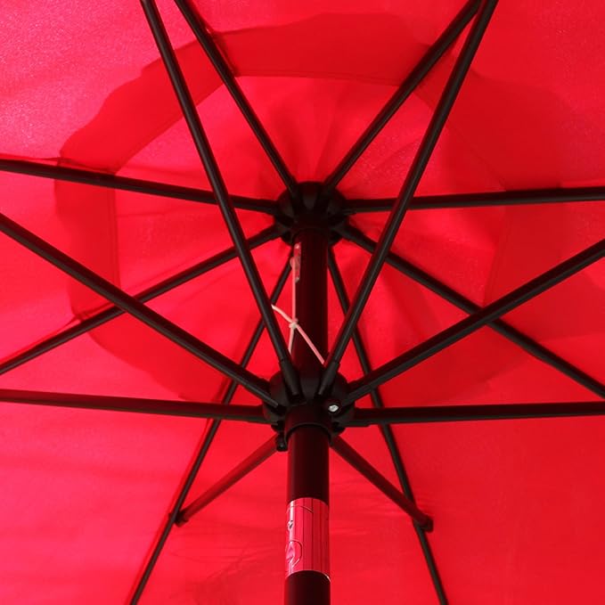 Sunnyglade 9' Solar LED Lighted Patio Umbrella - Image 4