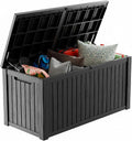 200 Gallon Waterproof Outdoor Storage Box, Resin Deck Box, Lockable Outside by MAIUSCOLI