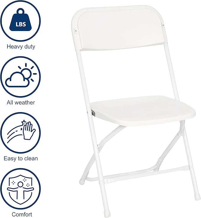 Flash Furniture Hercules Series Big & Tall Stackable Plastic Folding Chairs - Image 7