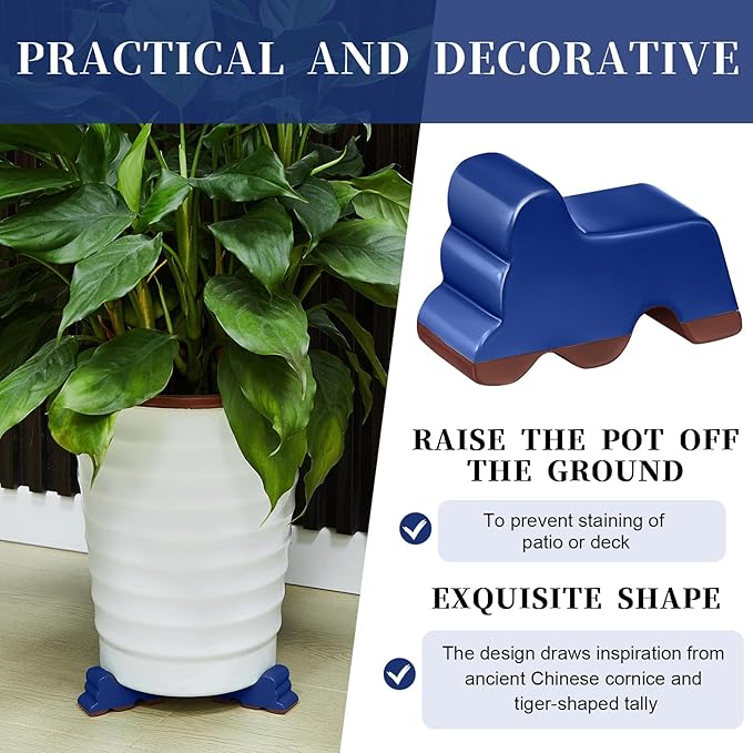 Kigeli 6 Pcs Resin Garden Pot Feet - Image 3