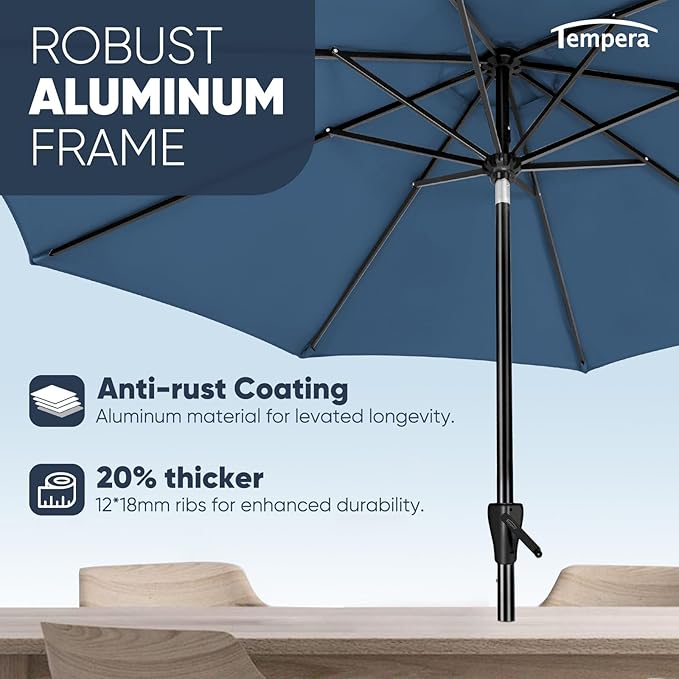 Tempera Patio Market Outdoor Table Umbrella - Image 5