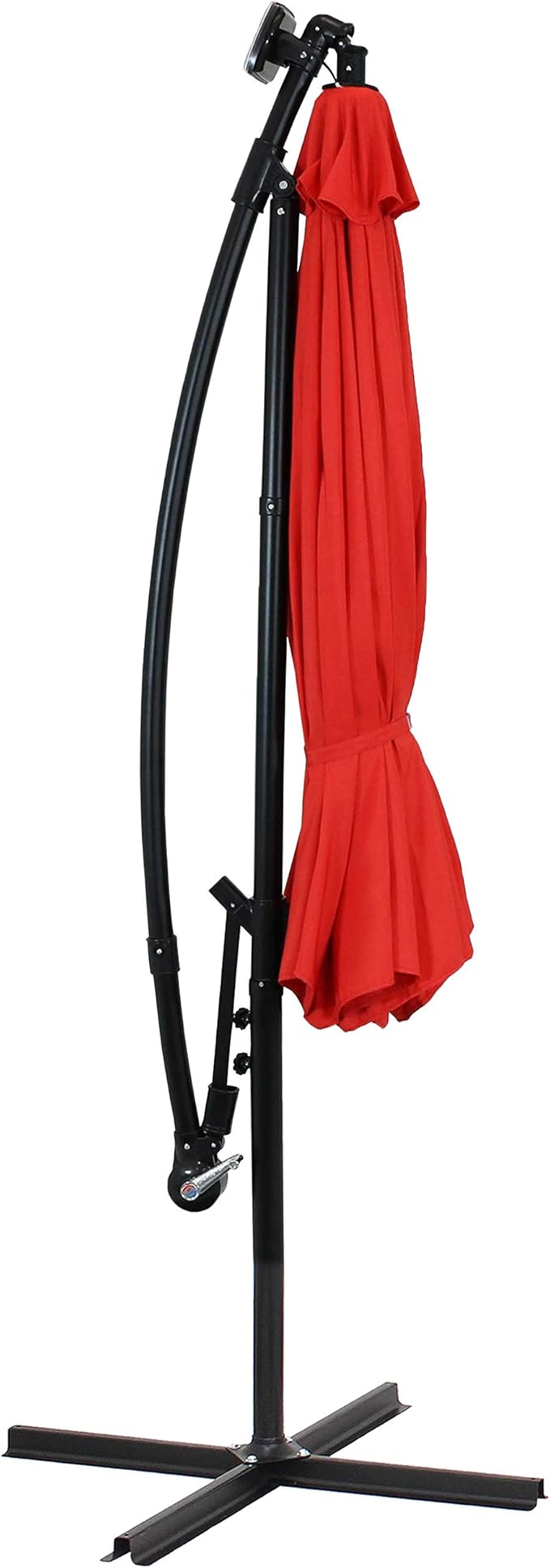 Sunnydaze 10' Solar Offset Patio Umbrella - Image 7