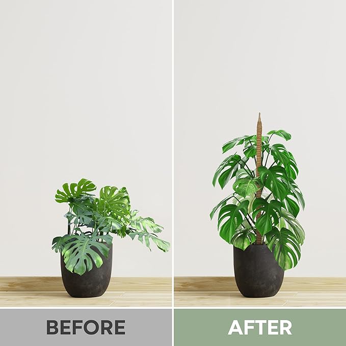 2 Pack 28'' Bendable Moss Pole Monstera Plant Support - Image 6