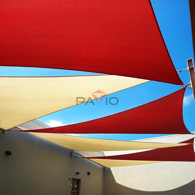 Patio Paradise 2' x 2' x 2' Sun Shade Sail Triangle Canopy Shade Cloth Fabric - Image 6