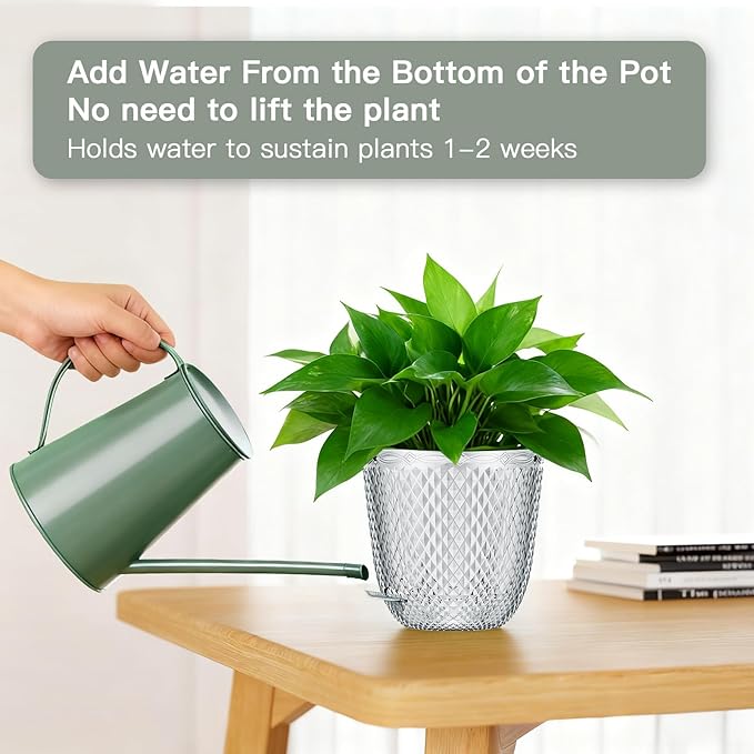 QCQHDU Self Watering Hanging Pots, 2 Pack 7.2 Inch Hanging Planters - Image 4