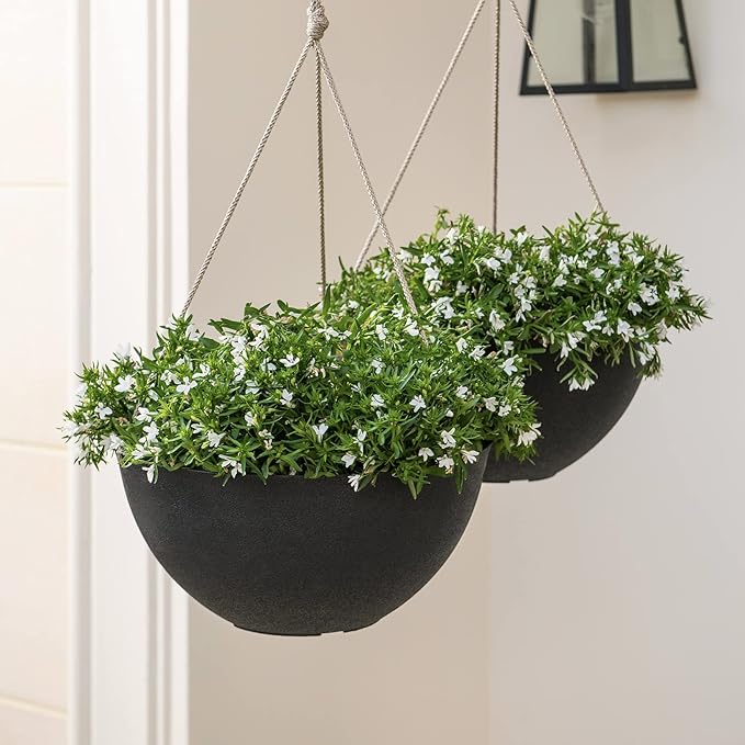 LA JOLIE MUSE Hanging Planters for Outdoor Plants, Large Hanging Planter - Image 7