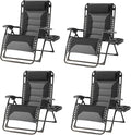 Zero Gravity Chair Set of 4 Oversized Padded Recliner by Unknown