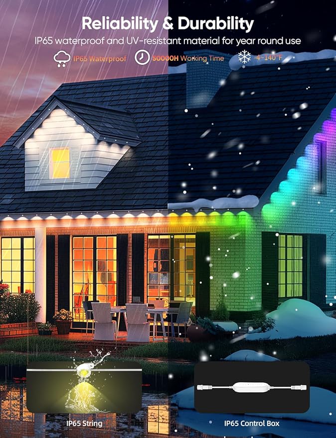 APPECK Permanent Outdoor Lights 100ft - Image 7