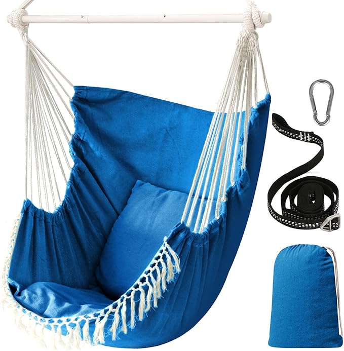 Chihee Hammock Chair Hanging Swing Max 500 Lbs 2 Cushions Included Metal by Chihee
