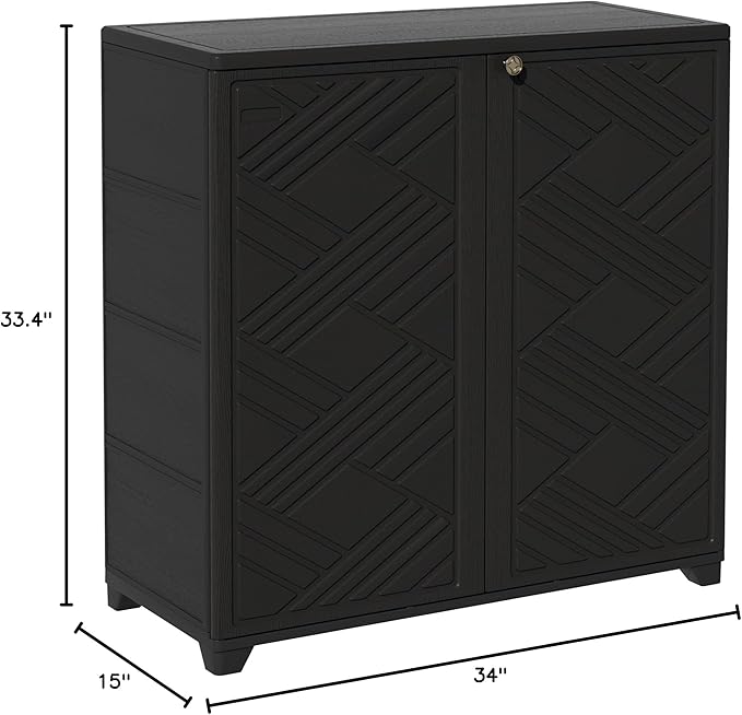 ADDOK Indoor Outdoor Plastic Storage Cabinet 34"x15"x34" - Image 3