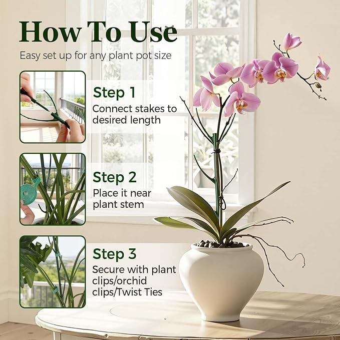 10 Pack Stackable Monstera Plant Support Stakes, Durable Climbing Plant Support - Image 4