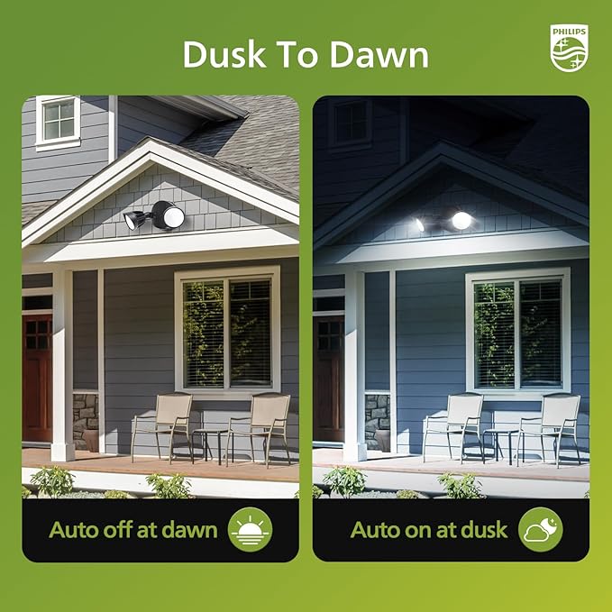 Philips Dusk to Dawn 44W 3500LM LED Security Flood Lights Outdoor, 5000K - Image 3