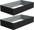 8x4x1ft Galvanized Raised Garden Bed, Outdoor Planter Box Metal Patio Kit by Foxlang