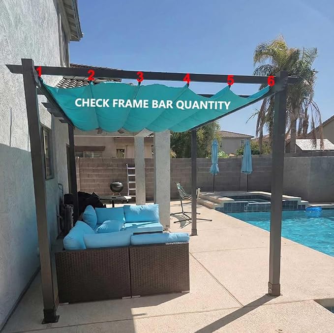 Pergola Shade Cover Replacement Canopy Top Compatible - Image 2