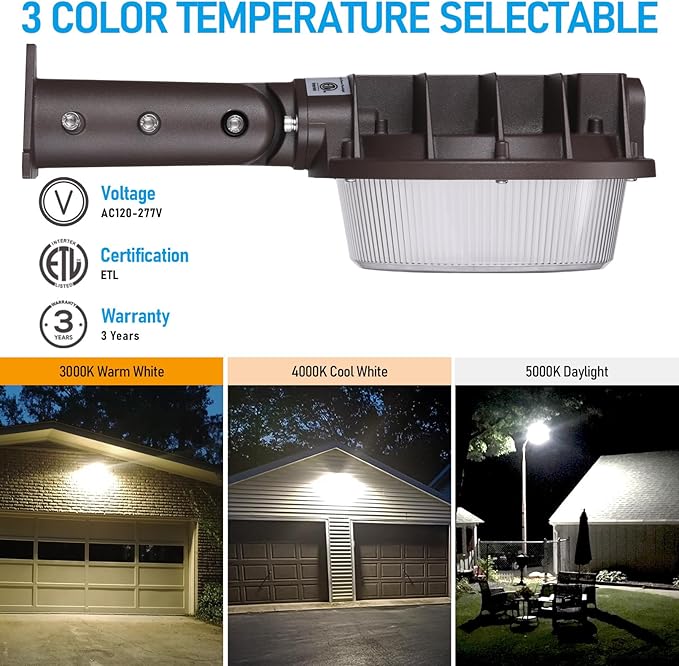 TORCHSTAR 3CCT LED Barn Light, Dusk to Dawn Area Lights - Image 4
