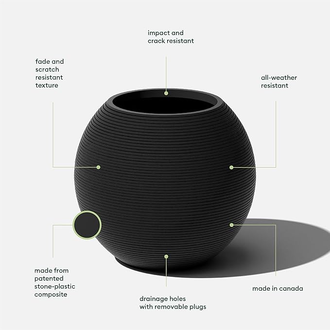 Veradek Strata Series Sphere Round Planter - Image 3