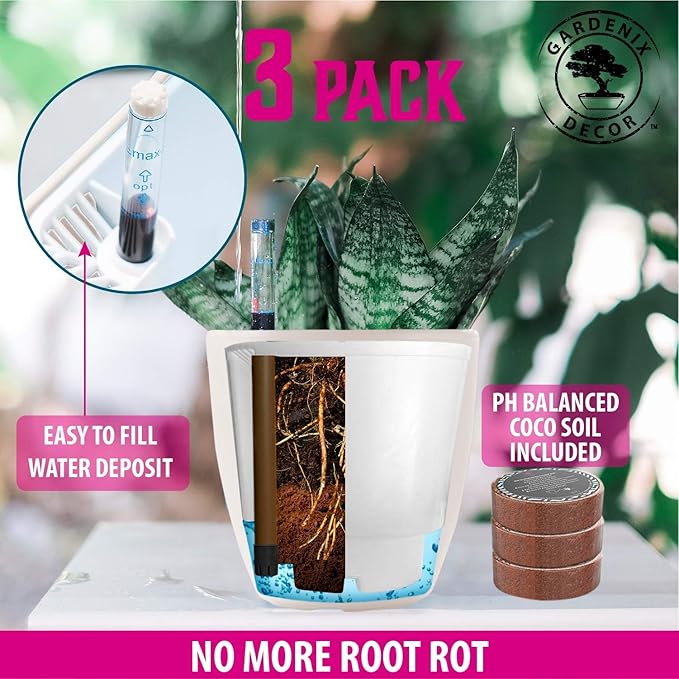 GARDENIX DECOR Self Watering Pots - Image 4