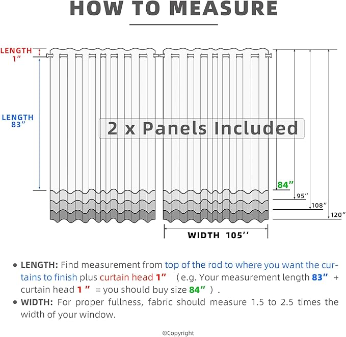 Outdoor Indoor Curtains W105 x L108 - Image 6
