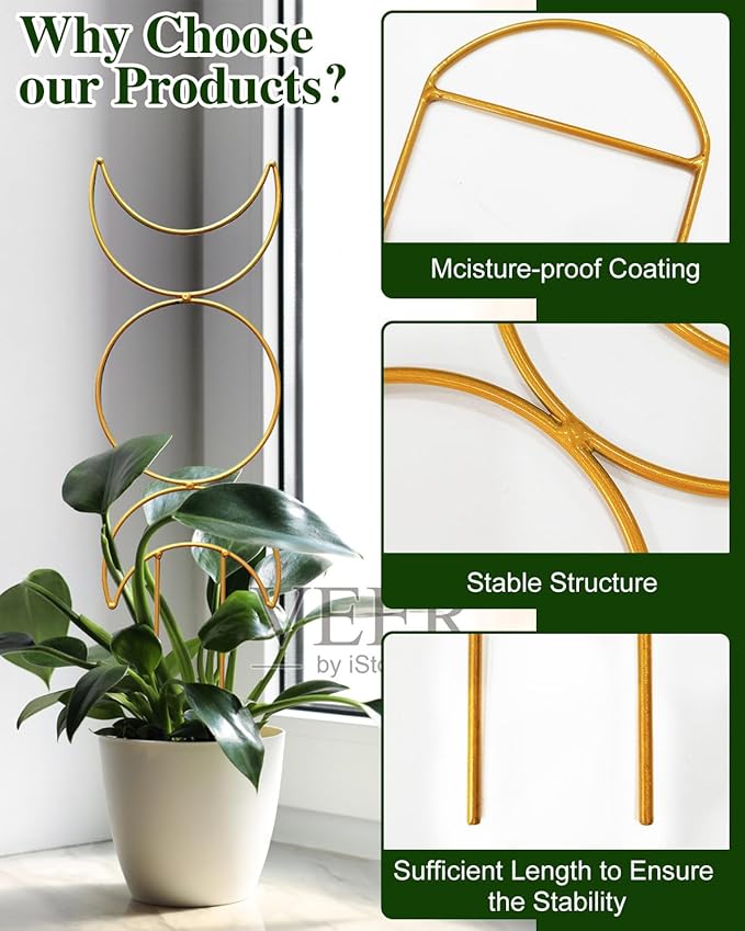 4 Pack Trellis for Climbing Plant Indoor, Small Metal Garden Trellis for Potted - Image 3