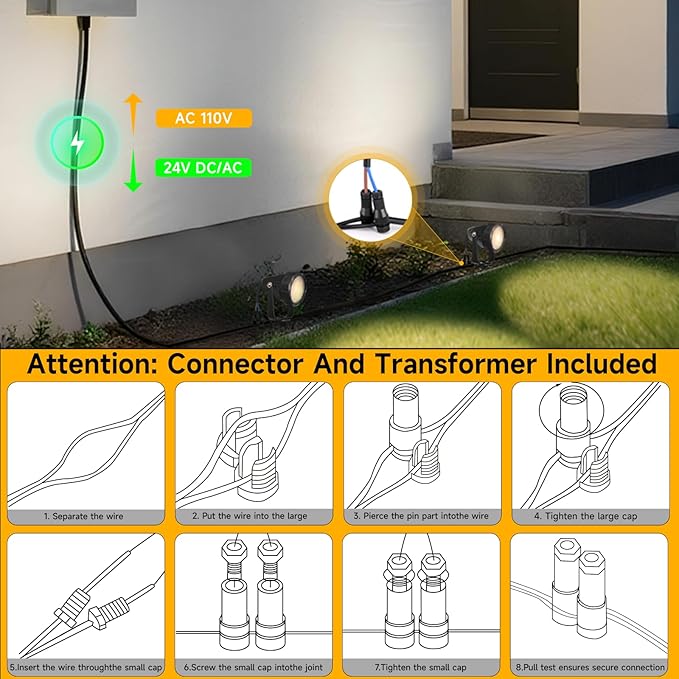 Low Voltage Safety Landscape Lights Outdoor: 7W 840LM LED Landscape Lighting - Image 7