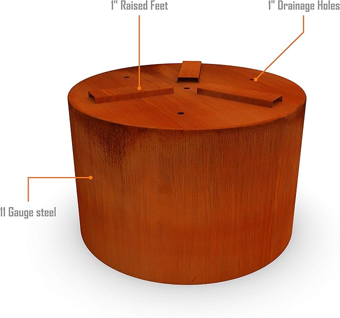 Plantercraft Corten Steel Planters | 24" High Large Round Planters - Image 3