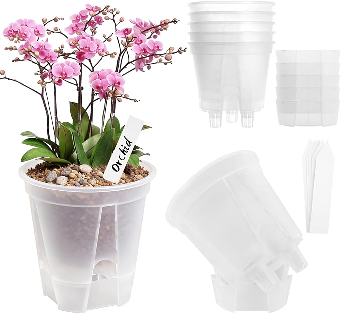 Clear Self Watering Pots for Indoor Plants by Sileasncei