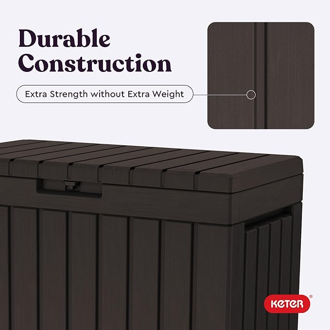 Keter Kentwood 50 Gallon Resin Deck Box - Image 6