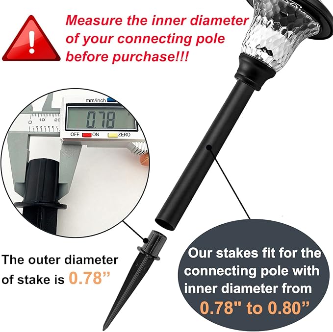 Metal Stakes Solar Lights Replacement Spike - Image 2
