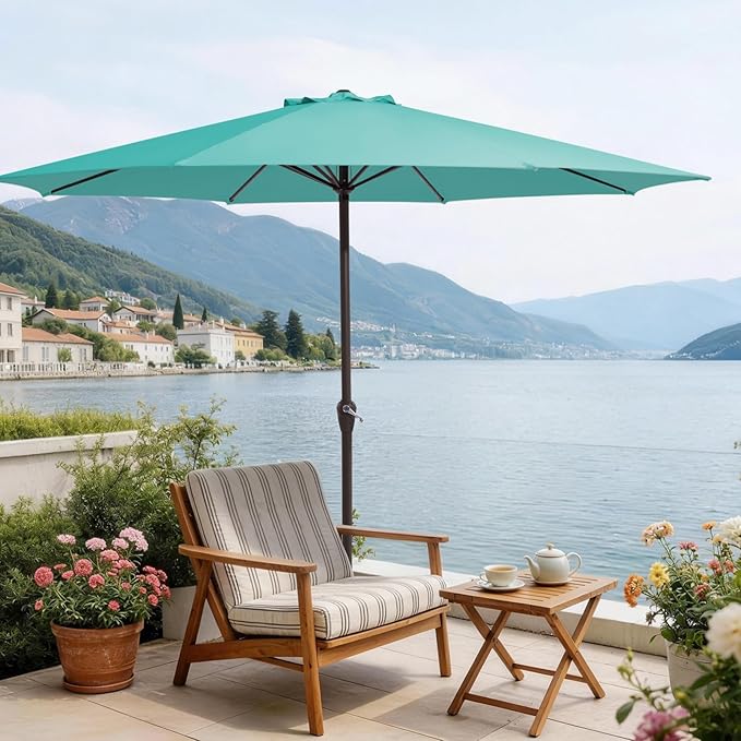 MEWAY 12ft Patio Umbrella Outdoor Table Umbrellas - Image 2