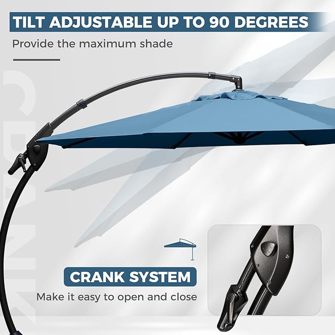 Grand patio 12 FT Sunbrella Cantilever Umbrella - Image 5